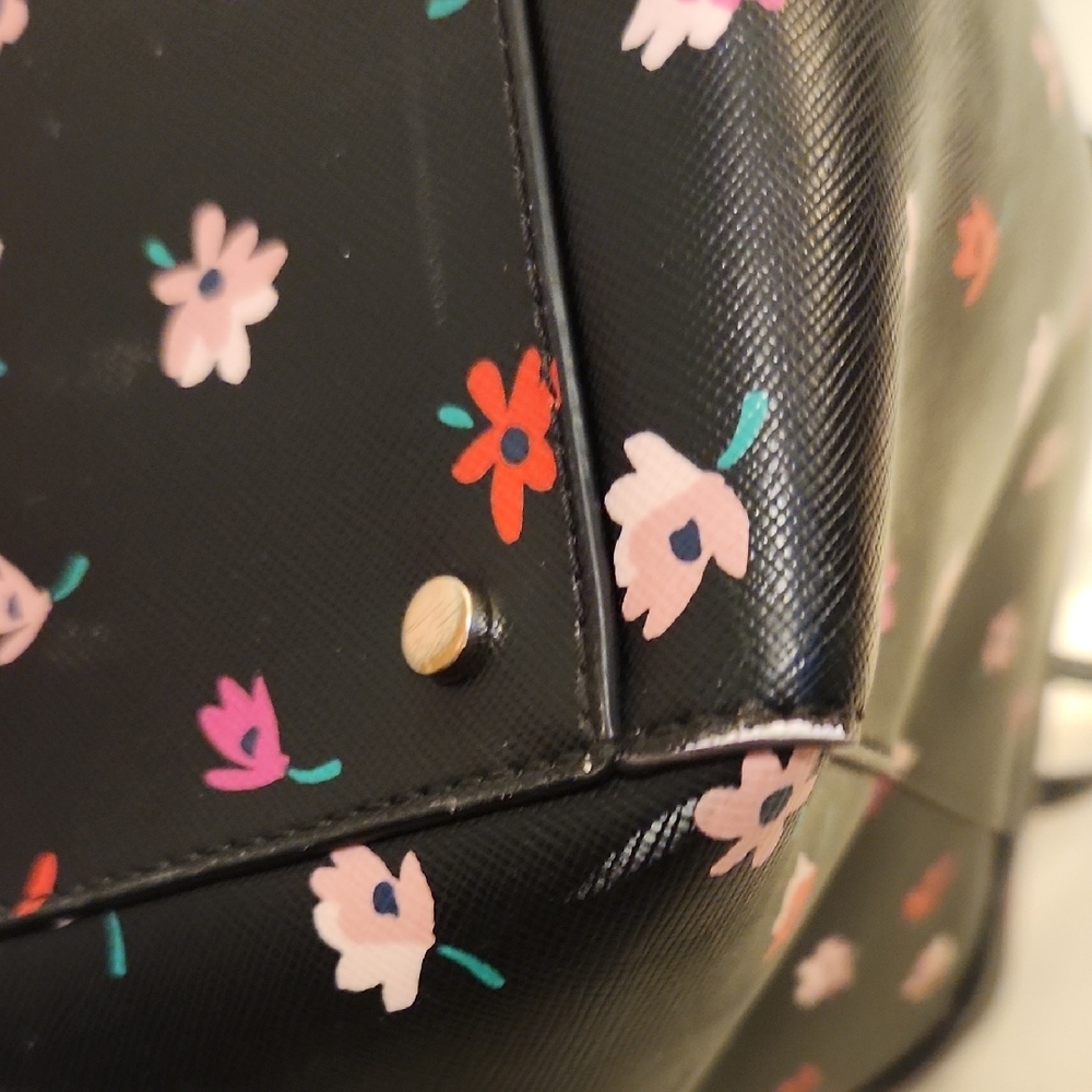 kate spade Black Floral Print Tote - Picture 15 of 16